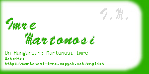 imre martonosi business card